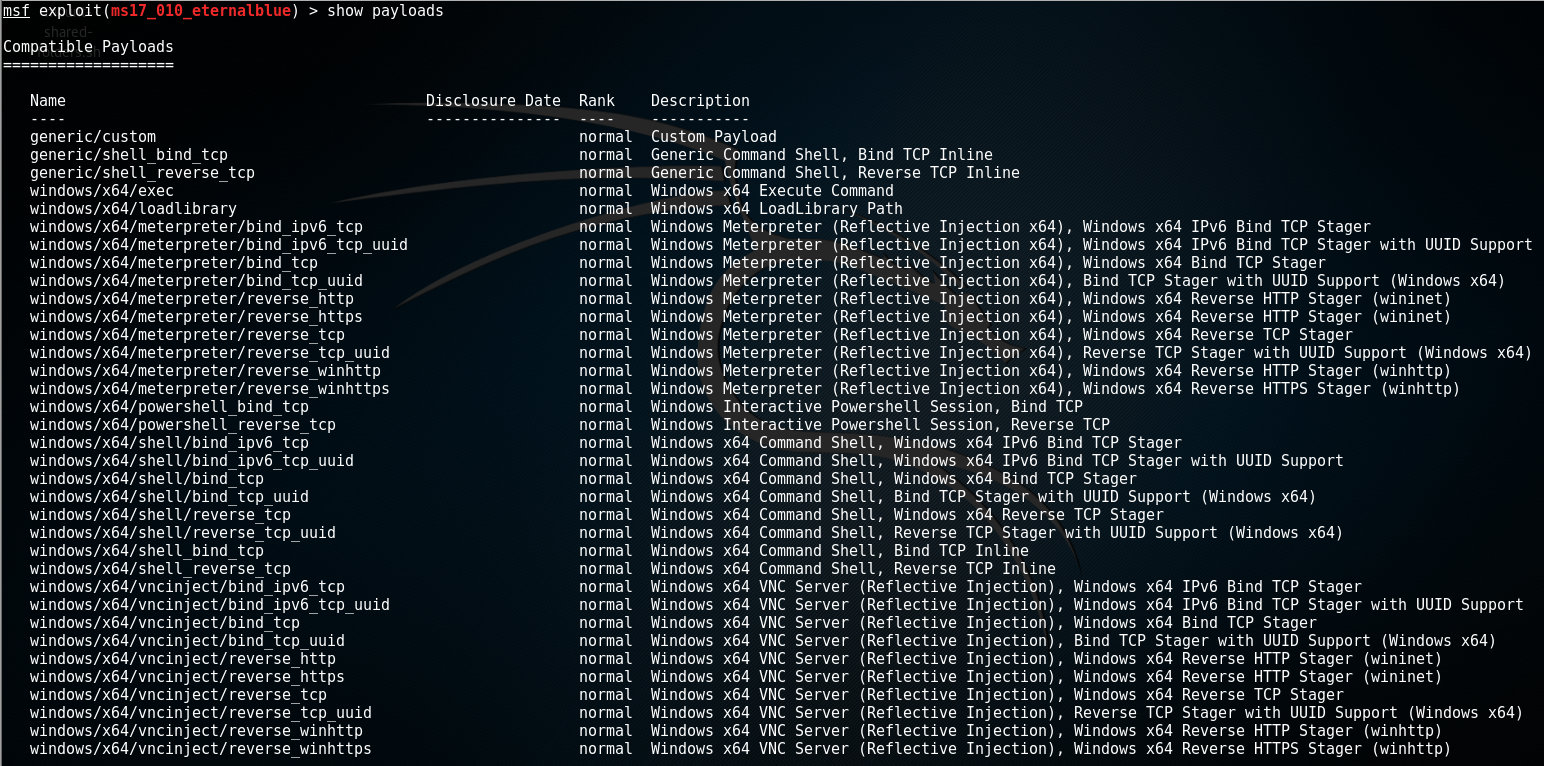 showpayloads_ms17010